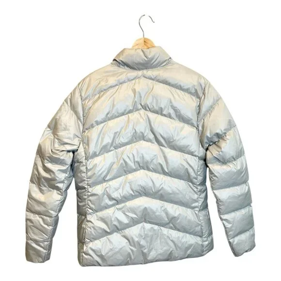 Eddie Bauer Women’s Down Packable Puffer Jacket Large Silver 650 Water Repellent - Picture 4 of 11